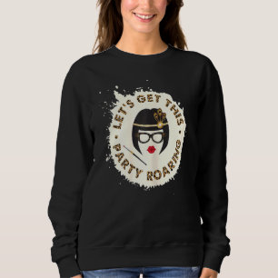 Womens Roaring 20s Hats Costume Mum 2020s Leopard  Sweatshirt