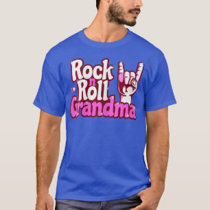 Womens Rock N Roll Grandma Loves Pop Wonderful Mum T-Shirt