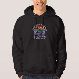 Womens Roller Derby Education is Important Retro R Hoodie