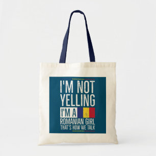 Womens Romanian Pride Quote for a Romanian Girl Tote Bag