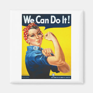 Women's Rosy the Riveter T Shirt - We Can Do It Magnet