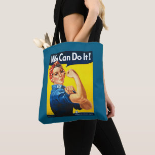 Women's Rosy the Riveter T Shirt - We Can Do It Tote Bag