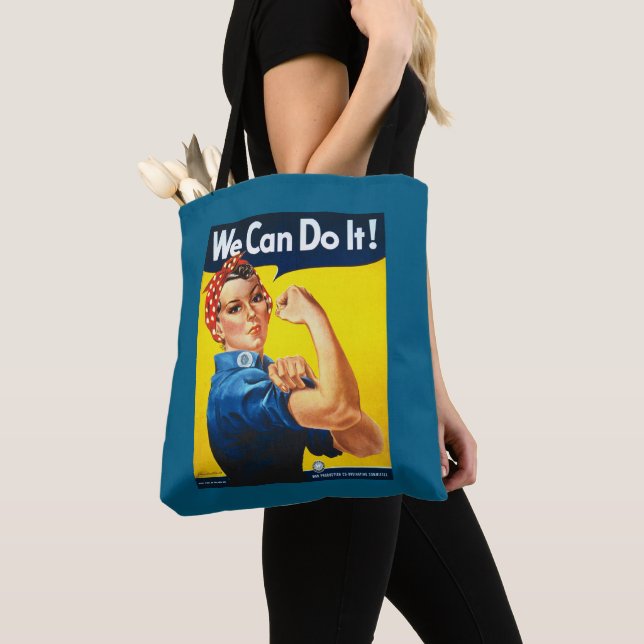 Women's Rosy the Riveter T Shirt - We Can Do It Tote Bag (Close Up)