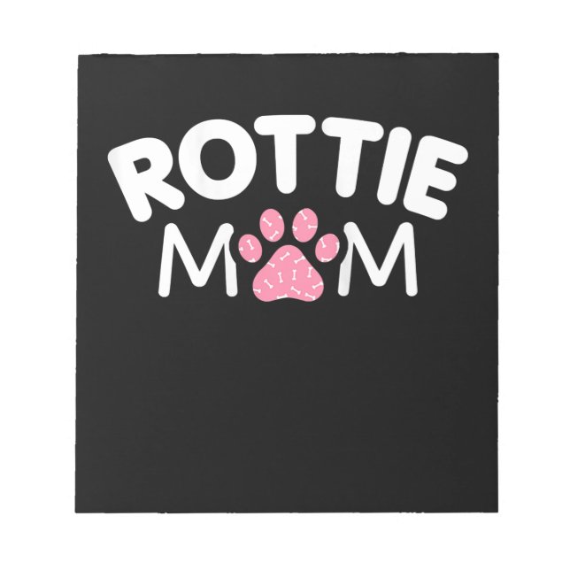 Womens Rottie Mum Apparel Rottweiler Owner Lover Notepad (Front)
