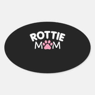 Womens Rottie Mum Apparel Rottweiler Owner Lover Oval Sticker