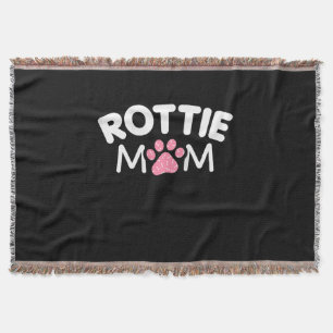 Womens Rottie Mum Apparel Rottweiler Owner Lover Throw Blanket