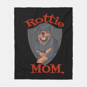 Womens Rottie Mum Premium Fleece Blanket