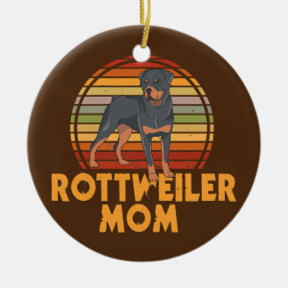 Womens Rottweiler Mum Design For Dog Owners  Ceramic Tree Decoration