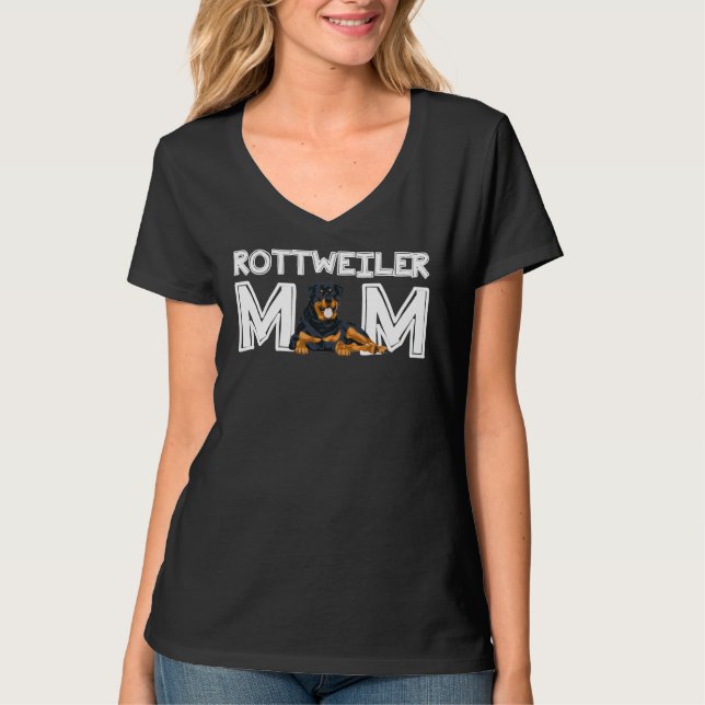 Womens Rottweiler Mum Mother S Day  Rottweiler T-Shirt (Front)