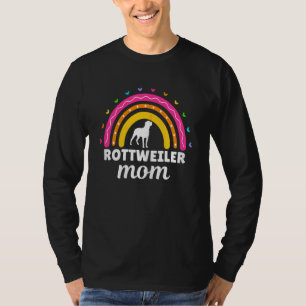 Womens Rottweiler Mum Rainbow Mother's Day Rotty T-Shirt