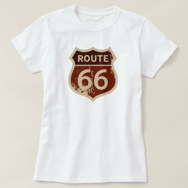 Women's ROUTE 66 Historic Road Sign | Landmark  T-Shirt (Design Front)