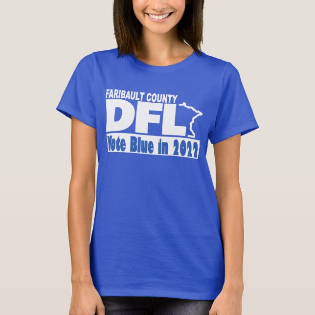 Women's Royal Blue w/ White Logo-Vote Blue in 2022 T-Shirt (Front)