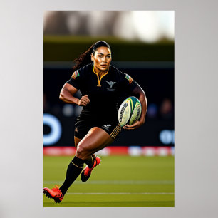 Women's Rugby Art Print