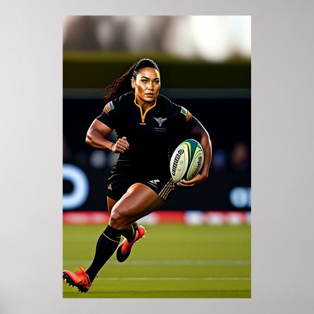 Women's Rugby Art Print (Front)