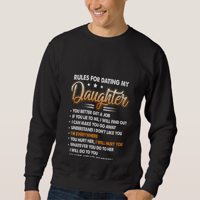 Womens Rules For Dating My Daughter Tee Funny Gift (Front)