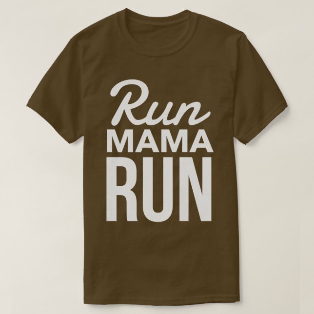 Womens Running Run Mama Run Mum Cute Running T-Shirt (Design Front)
