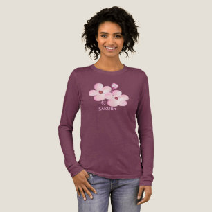 Women's Sakura Long Sleeve T-Shirt Tri-Blend Shirt