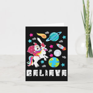 Womens Santa Believe Ugly Christmas Sweater Christ Card