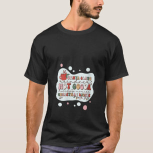 Womens Santa Claus Reindeer Hot Cocoa and Christma T-Shirt