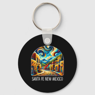 Womens Santa Fe New Mexico - Expressionism Art - V Key Ring