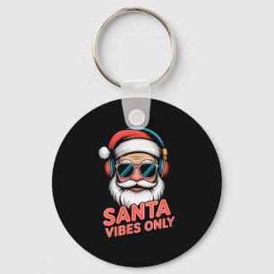 Womens Santa Vibes Only Funny P Culture Christmas  Key Ring