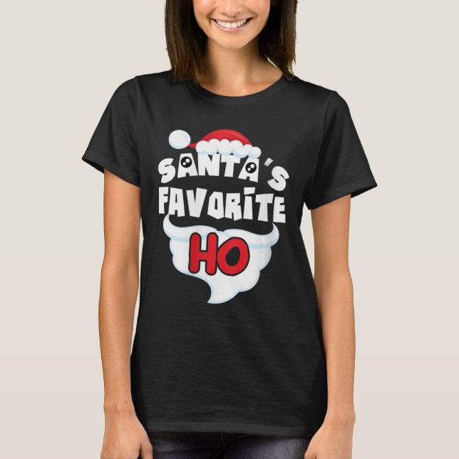 Womens Santa's Favourite Ho Ugly Christmas Sweater (Front)