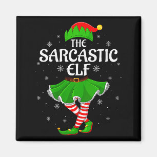 Womens Sarcastic Elf Christmas Family Girls Women  Magnet