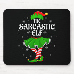 Womens Sarcastic Elf Christmas Family Girls Women  Mouse Pad