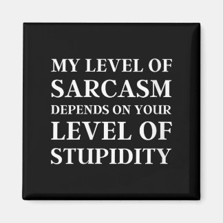 Womens Sarcastic Humour Level Of Sarcasm Funny Magnet