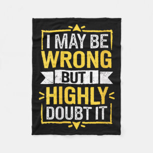 Womens Sarcastic Quote Funny Humour Joke Sarcasm Fleece Blanket