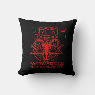 Womens Satanic Pride Satanism Pagan Goat Satan Cushion