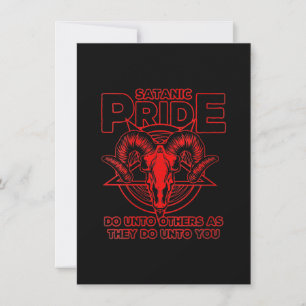 Womens Satanic Pride Satanism Pagan Goat Satan Invitation