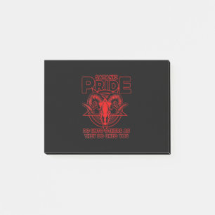 Womens Satanic Pride Satanism Pagan Goat Satan Post-it Notes