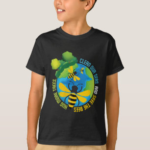 Womens Save The Bees - Environmental Protection T-Shirt