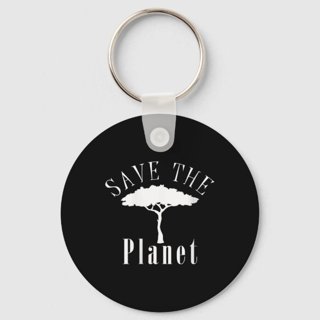 Womens Save The Planet Environmental Protection Key Ring (Front)