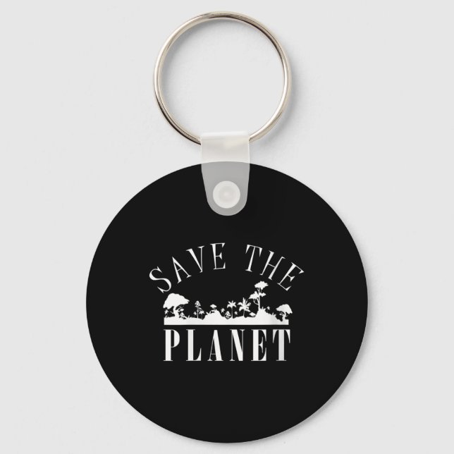Womens Save The Planet Environmental Protection Key Ring (Front)