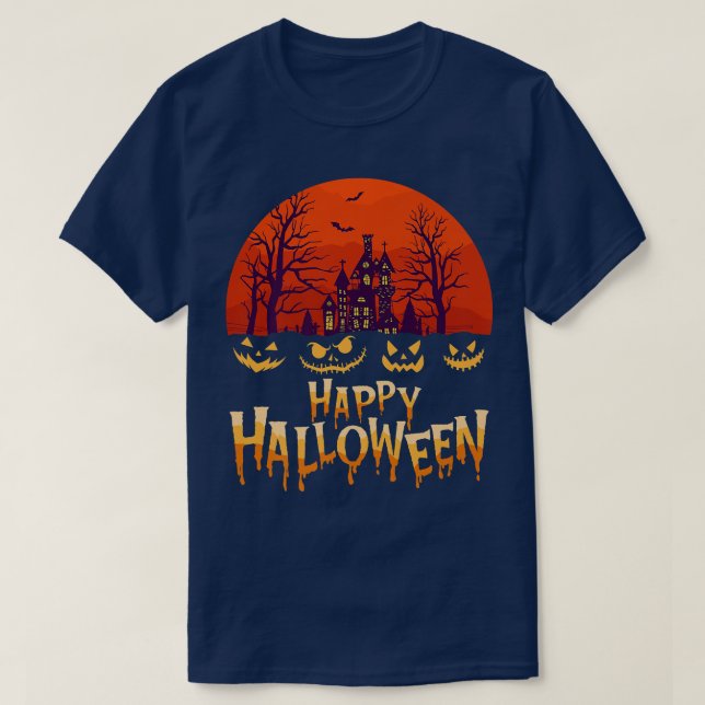 Womens Scary Halloween design broom engraved dachs T-Shirt (Design Front)