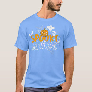 Womens Scary Halloween design heart spooky squad p T-Shirt