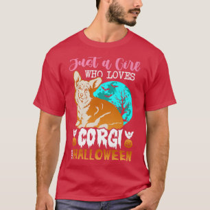 Womens Scary Halloween dog corgi holder lover  T-Shirt