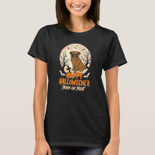 Womens Scary Halloween dog pug holder T-Shirt