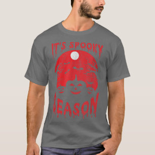 Womens Scary Halloween heart design broom pumpkin1 T-Shirt