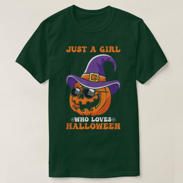 Womens Scary Halloween heart design broom pumpkin  T-Shirt (Design Front)