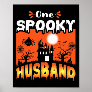 Womens Scary Spooky Halloween Design Haunted Castl Poster