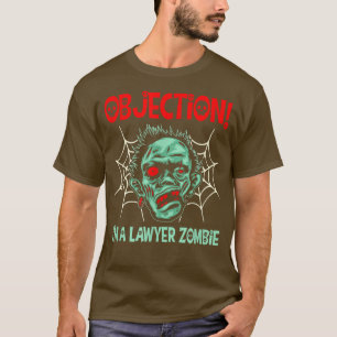 Womens Scary spooky Halloween design lawyer zombie T-Shirt