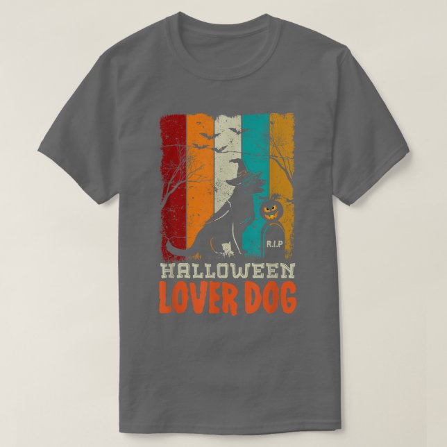 Womens Scary spooky Halloween design lover dog T-S T-Shirt (Design Front)