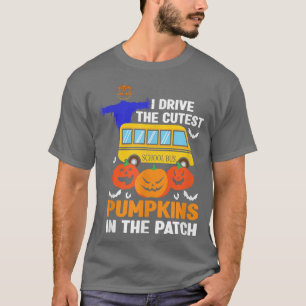 Womens Scary spooky Halloween funny school bus dri T-Shirt