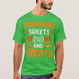 Womens Scary spooky Halloween witches pumpkin funn T-Shirt