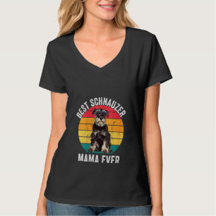 Womens Schnauzer Mama Mini Miniature Schnauzer Mum T-Shirt