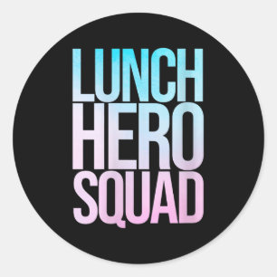 Womens School Lunch Hero Squad Cafeteria Workers C Classic Round Sticker
