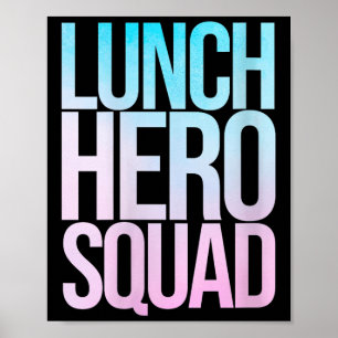 Womens School Lunch Hero Squad Cafeteria Workers C Poster